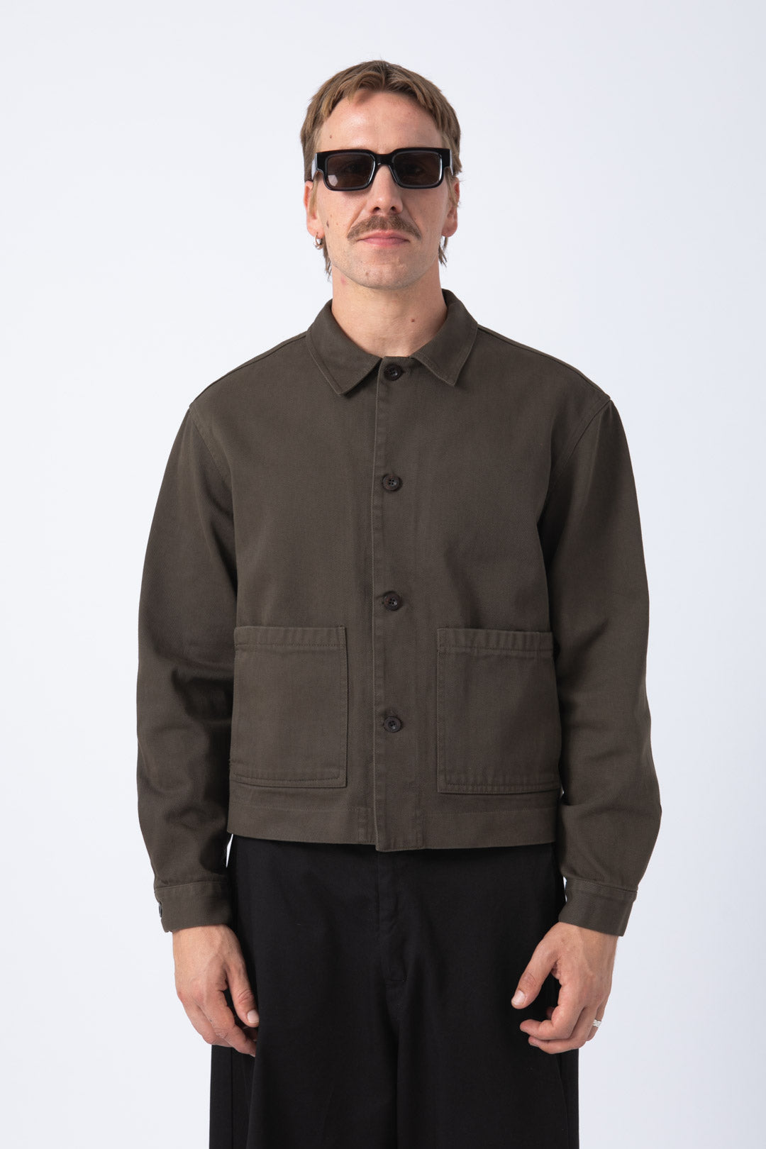 Sobrecamisa Crop Castaño