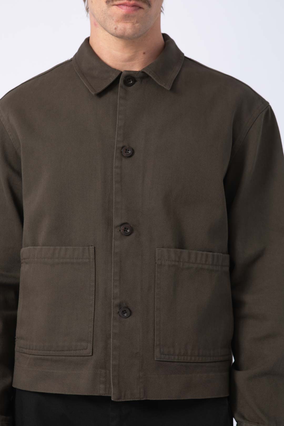 Sobrecamisa Crop Castaño