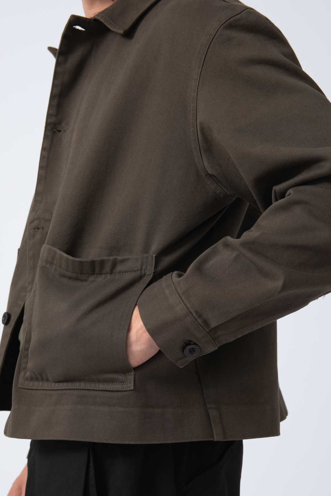 Sobrecamisa Crop Castaño