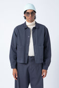 Sobrecamisa Crop Azul niebla