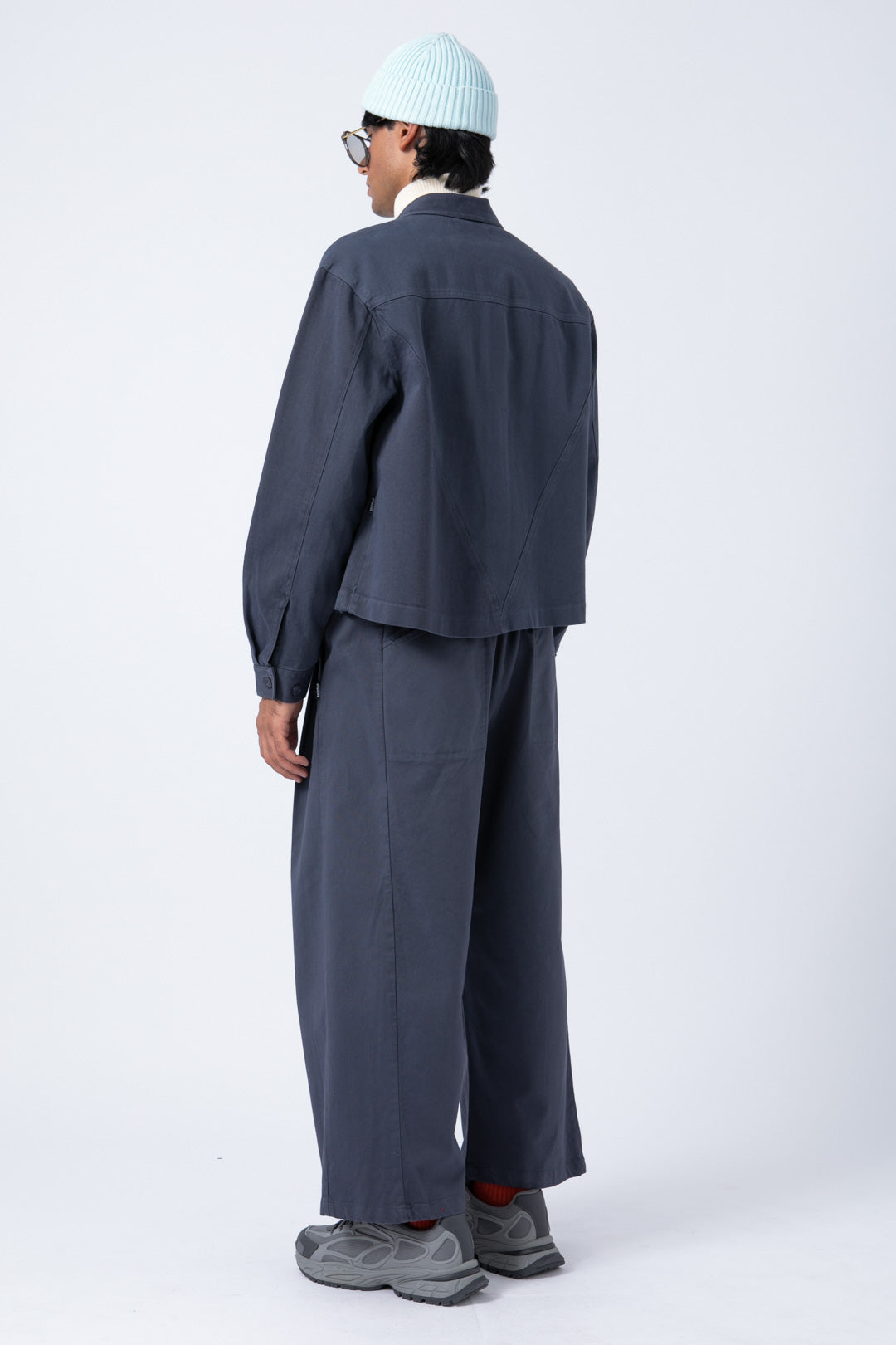 Sobrecamisa Crop Azul niebla