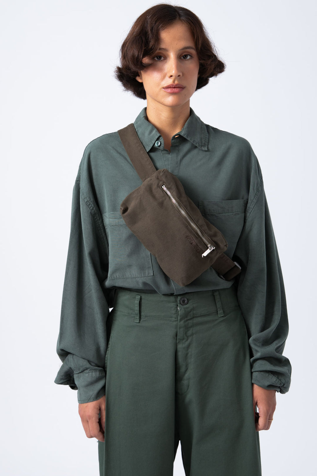 Grey fanny pack