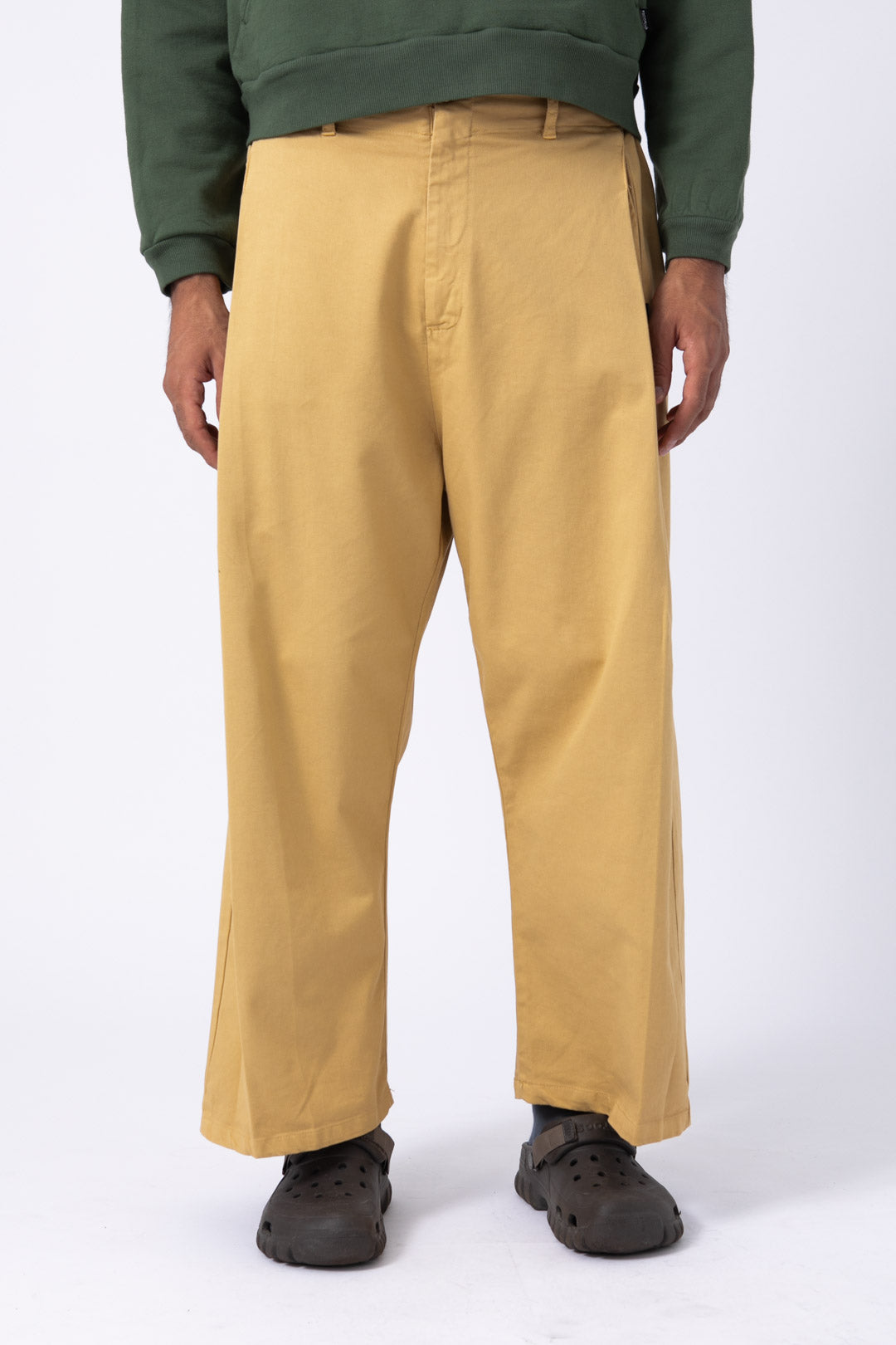 Pantalón Wide Ocre