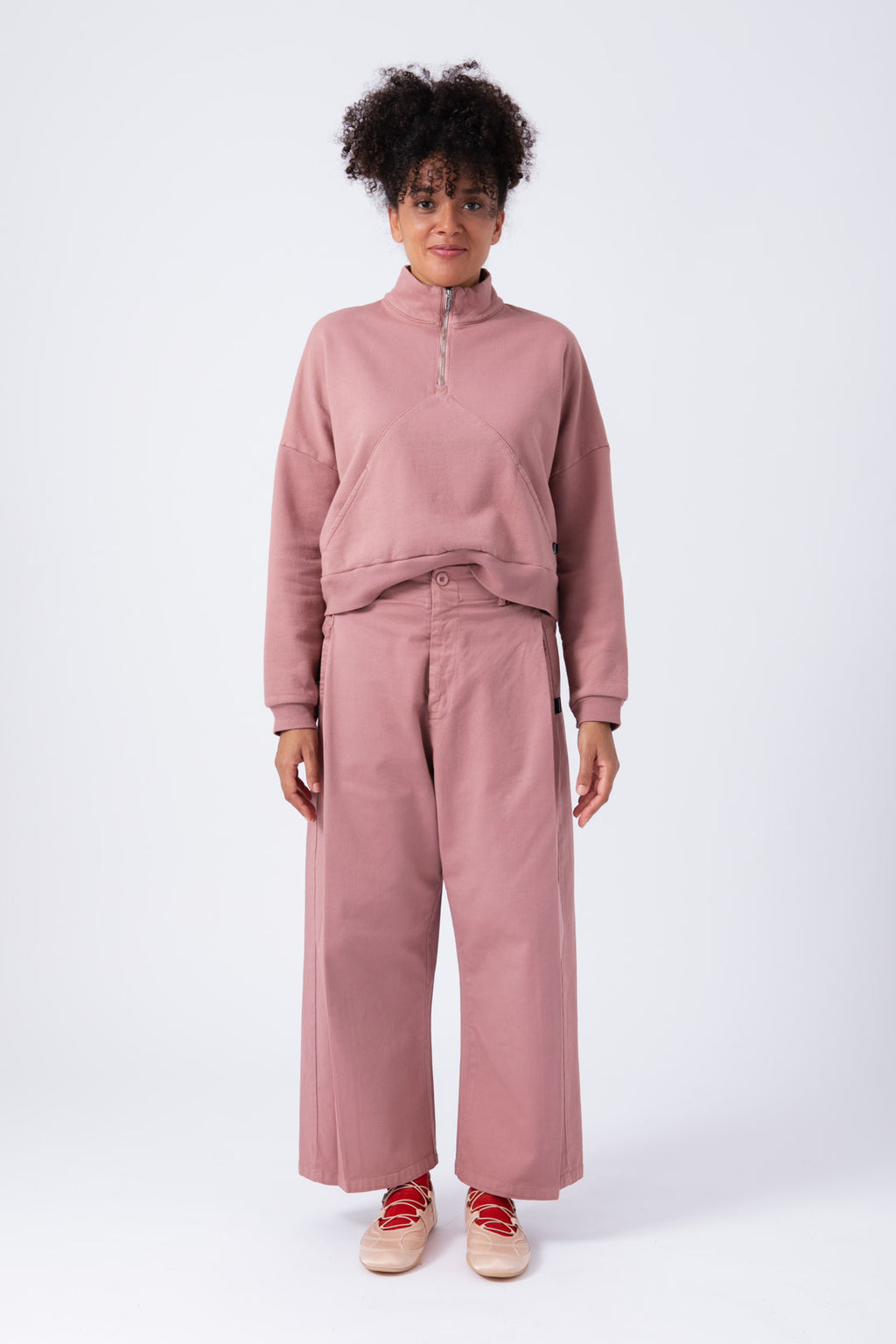 Pantalón Wide Rosa Palo