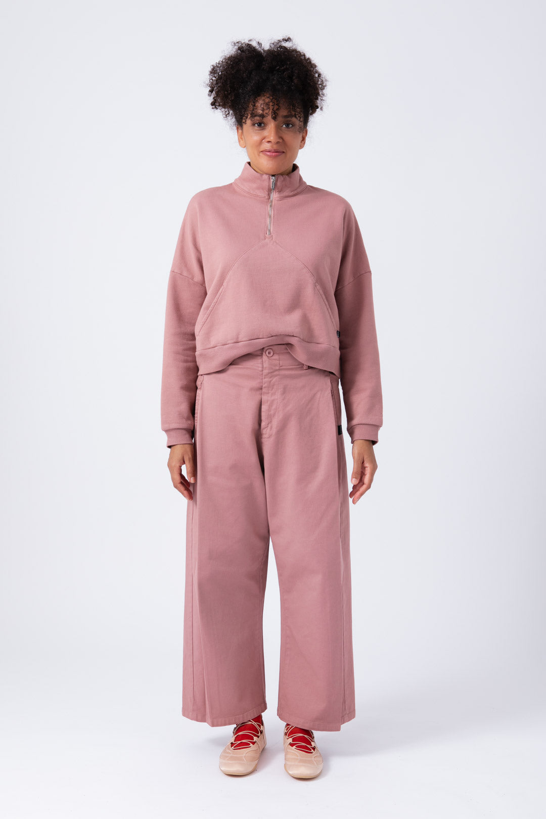 Pantalón Wide Rosa Palo
