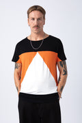 Camiseta Aequilaterus negro - naranja