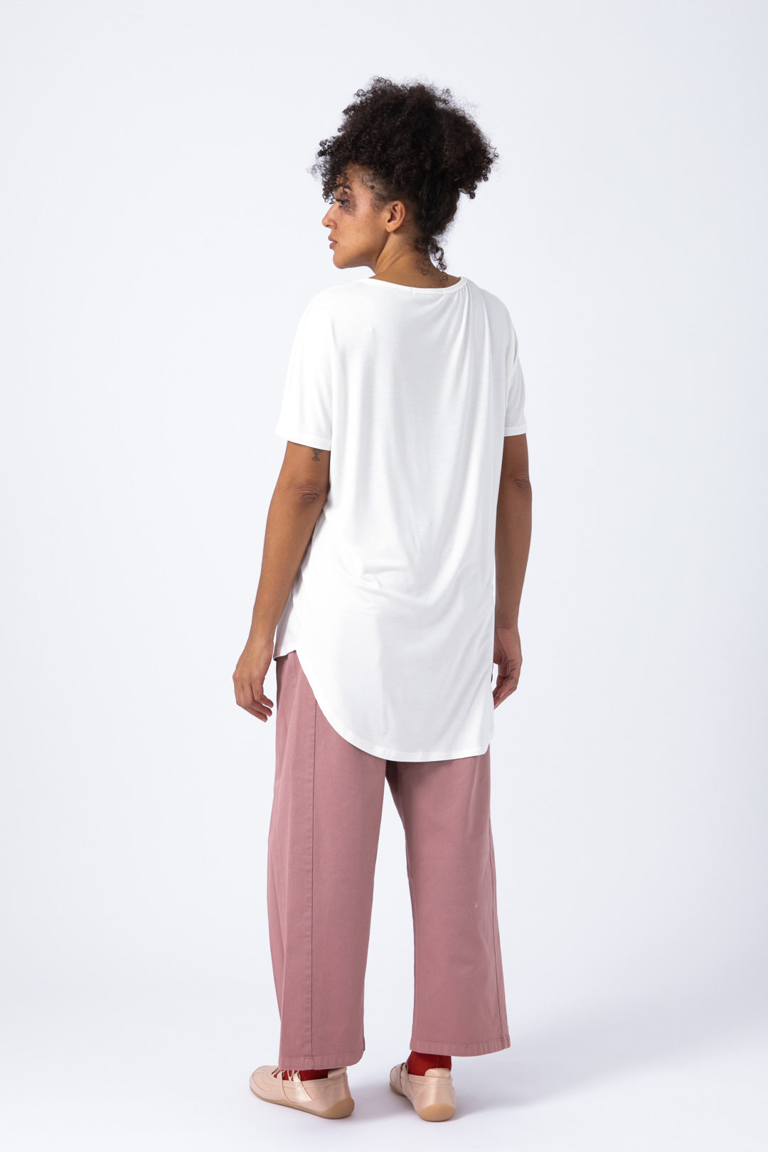 Camiseta Quadrilateral blanca - azul