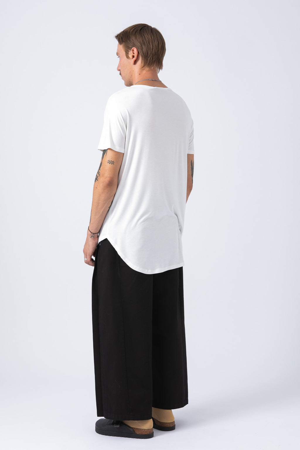 Camiseta Quadrilateral blanca - naranja