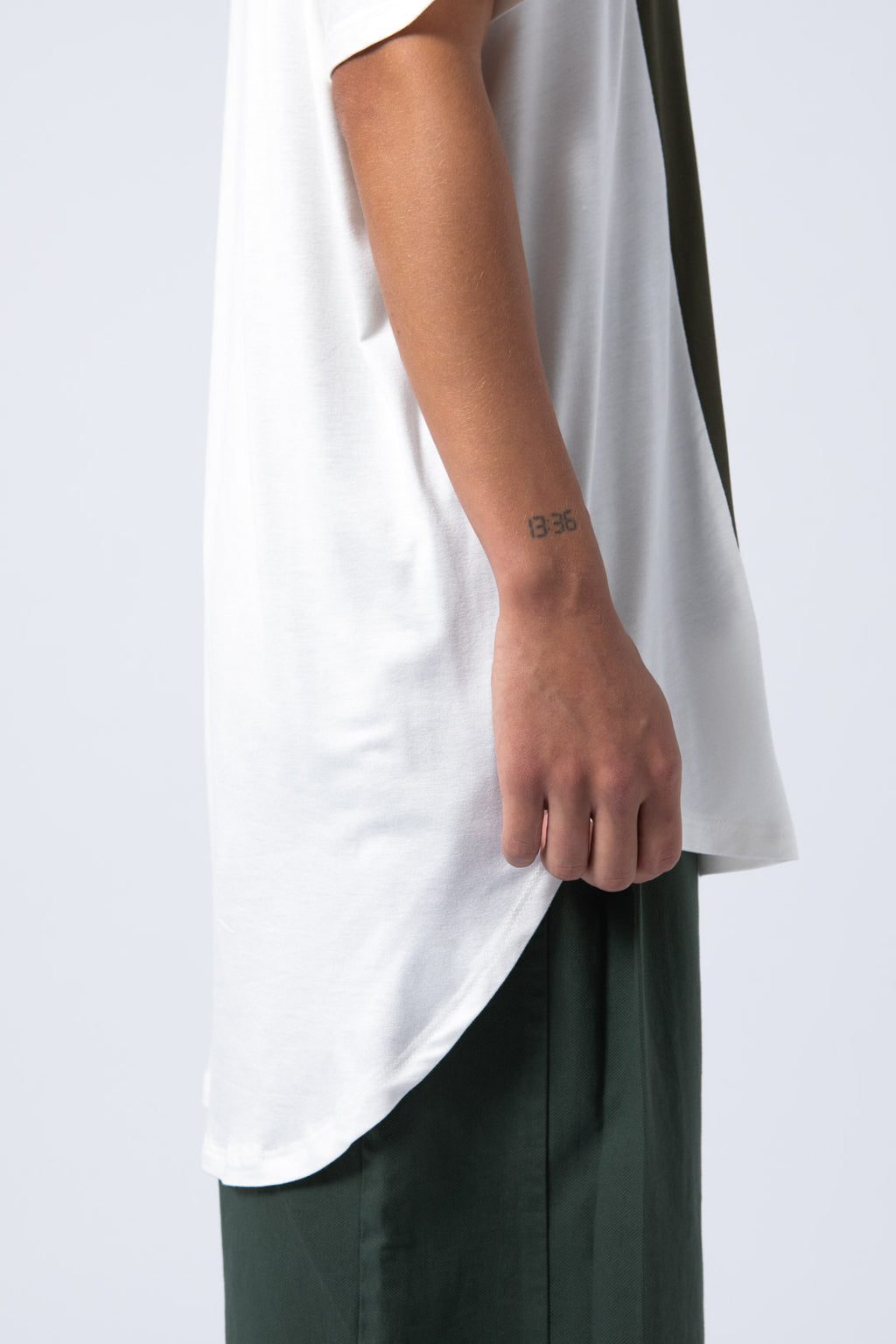 Camiseta Quadrilateral blanca - verde