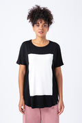 Camiseta Quadrilateral negra - blanca