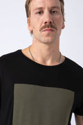 Camiseta Quadrilateral negra - verde