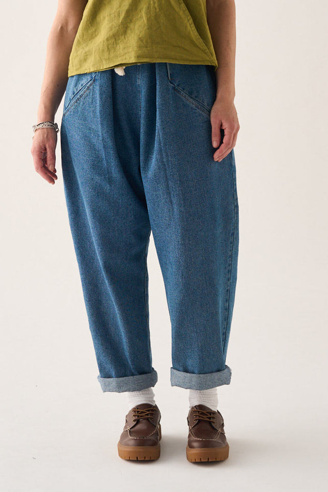 Origami denim pants