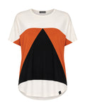 Camiseta Aequilaterus blanca - naranja