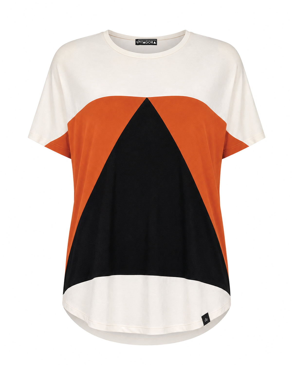 Camiseta Aequilaterus blanca - naranja