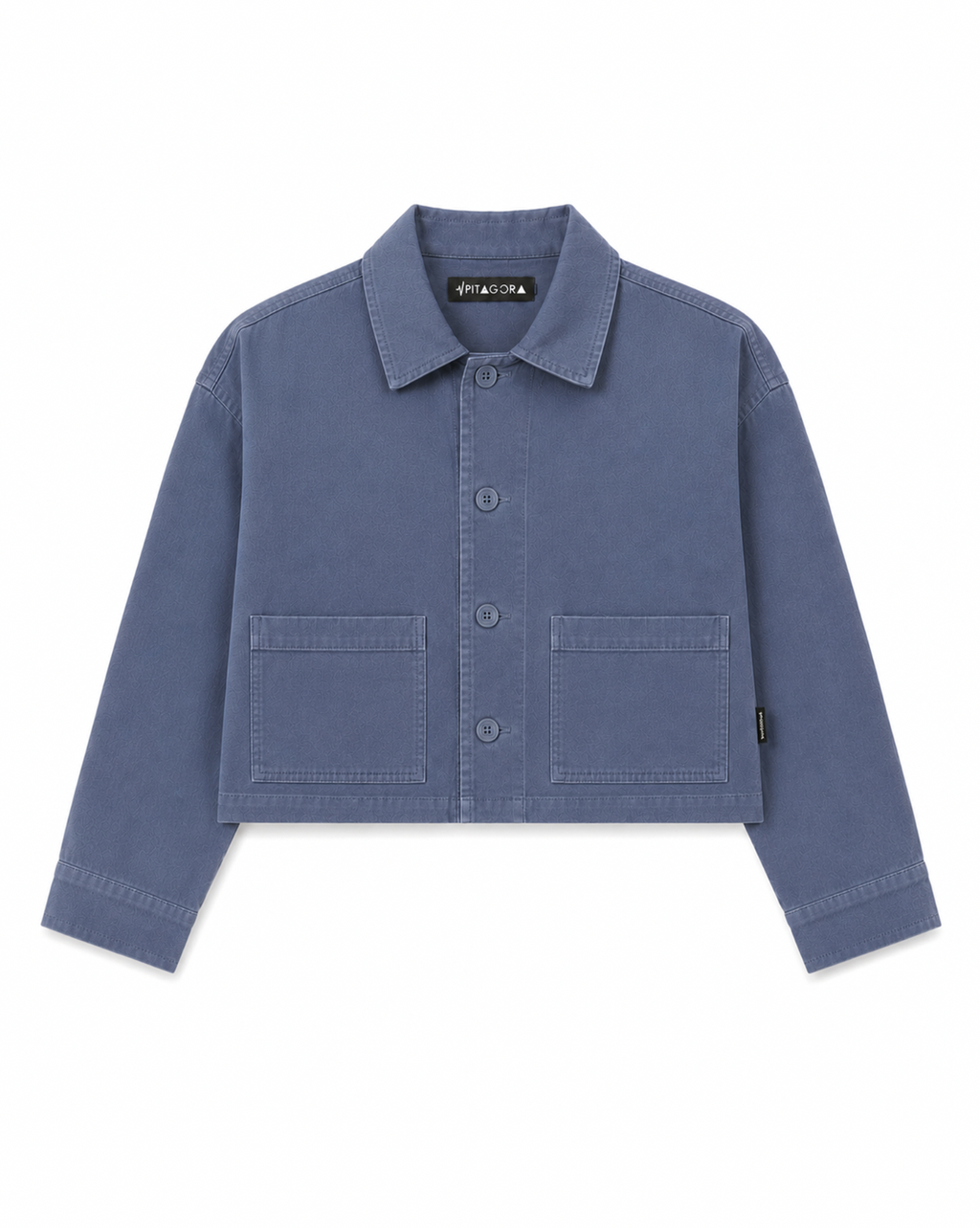 Sobrecamisa Crop Azul niebla
