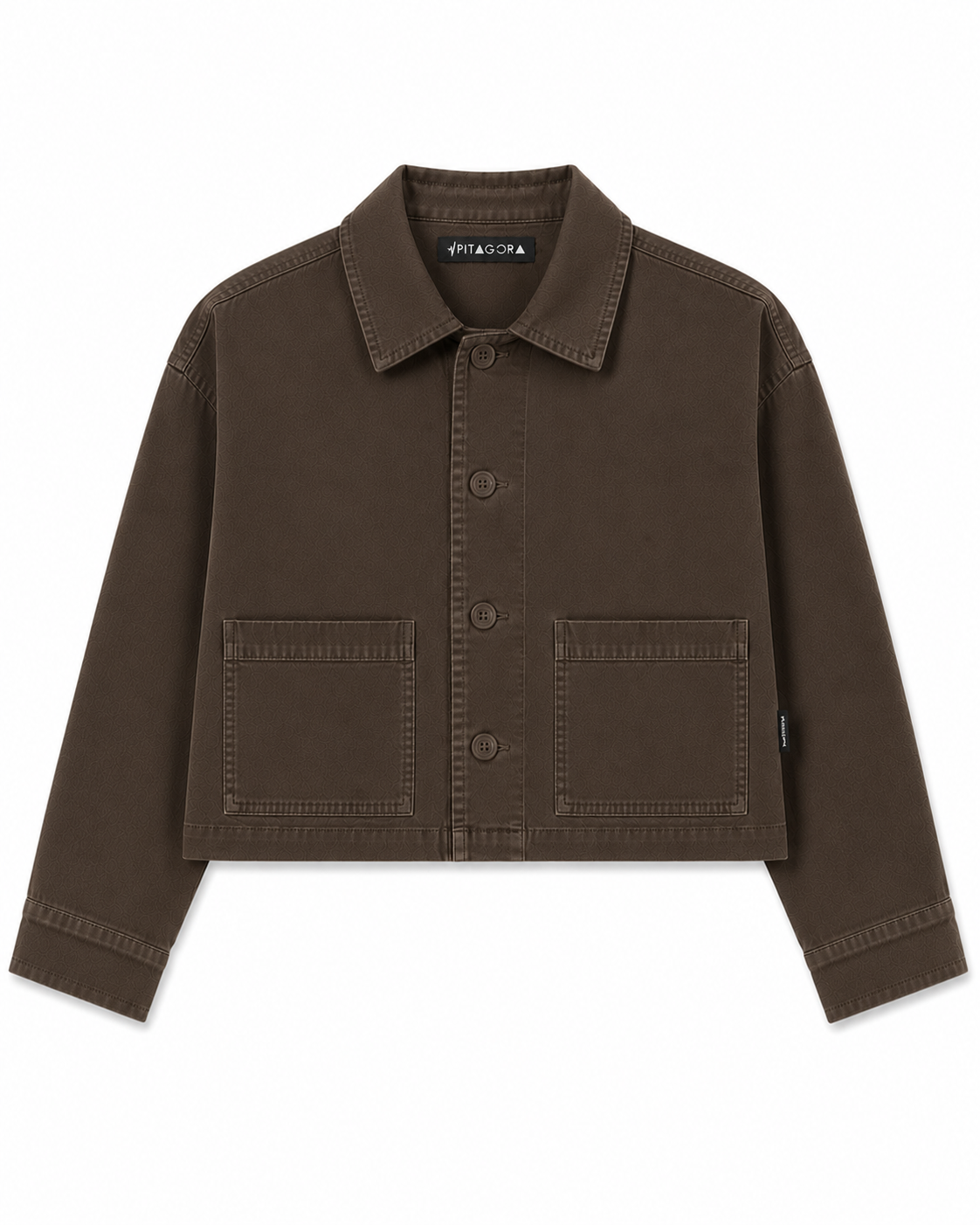 Sobrecamisa Crop Castaño