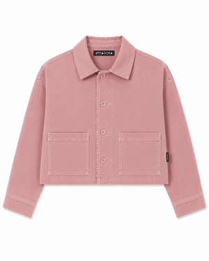 Sobrecamisa Crop Rosa palo