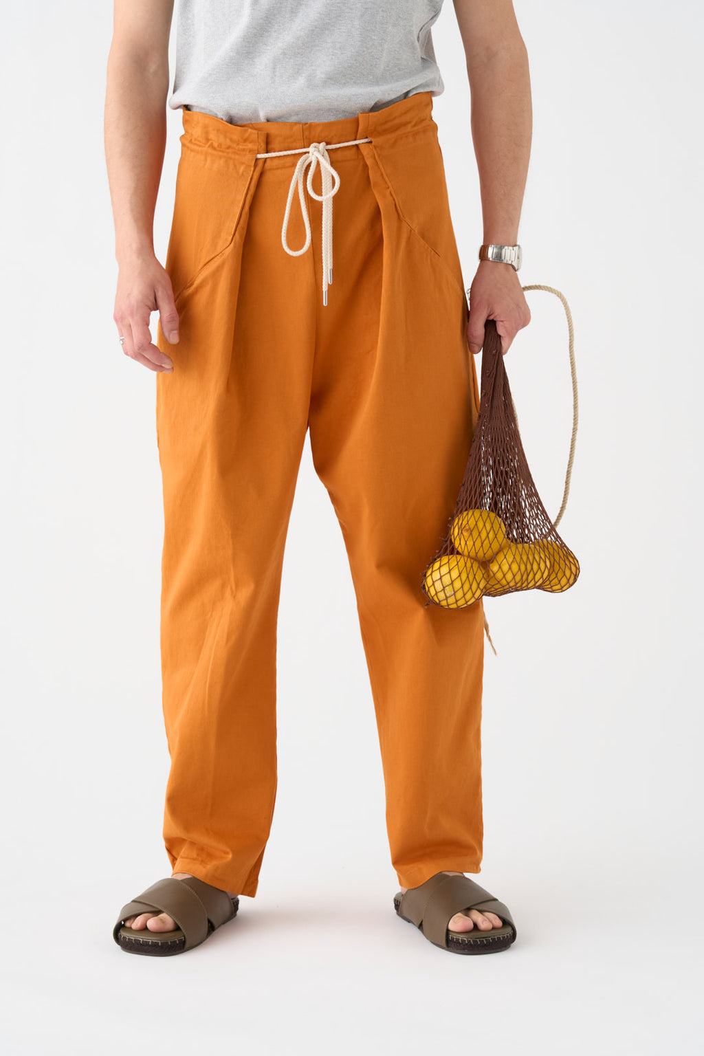 Orange Origami Pants