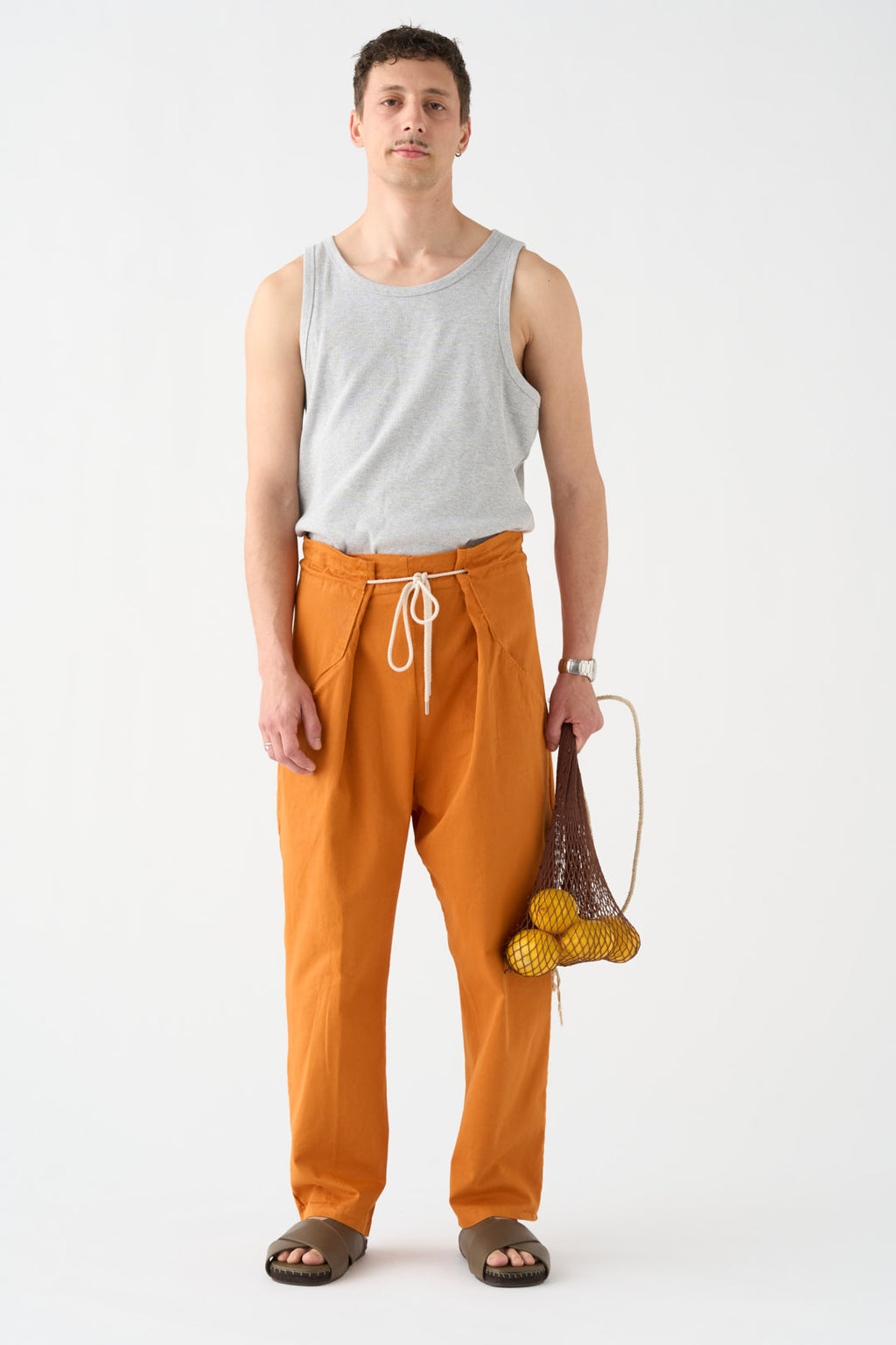 Orange Origami Pants