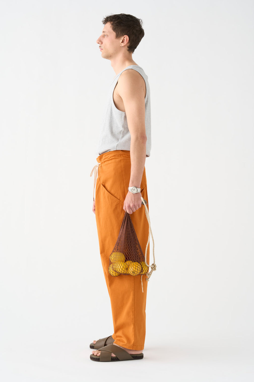 Orange Origami Pants