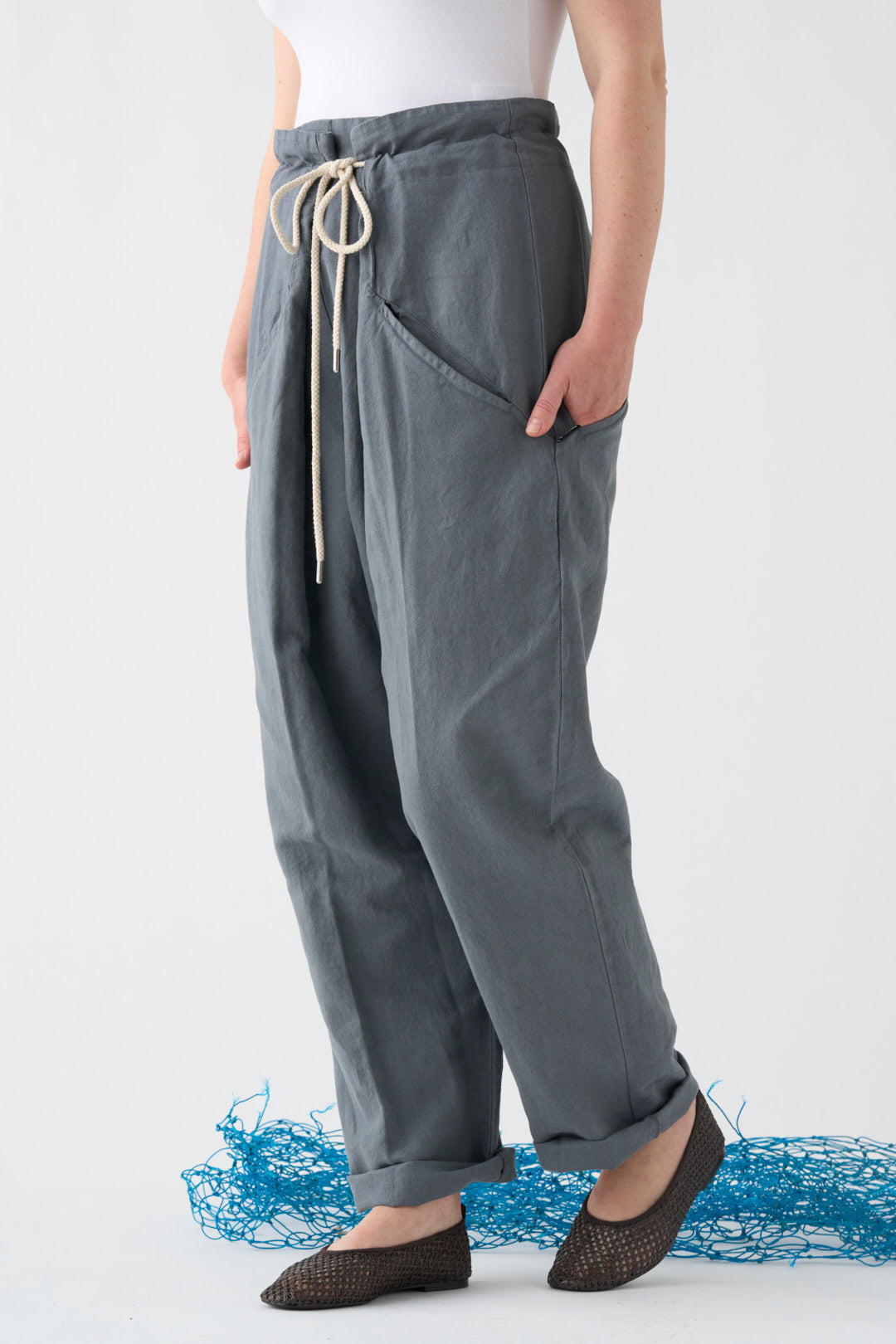 Origami grey trousers