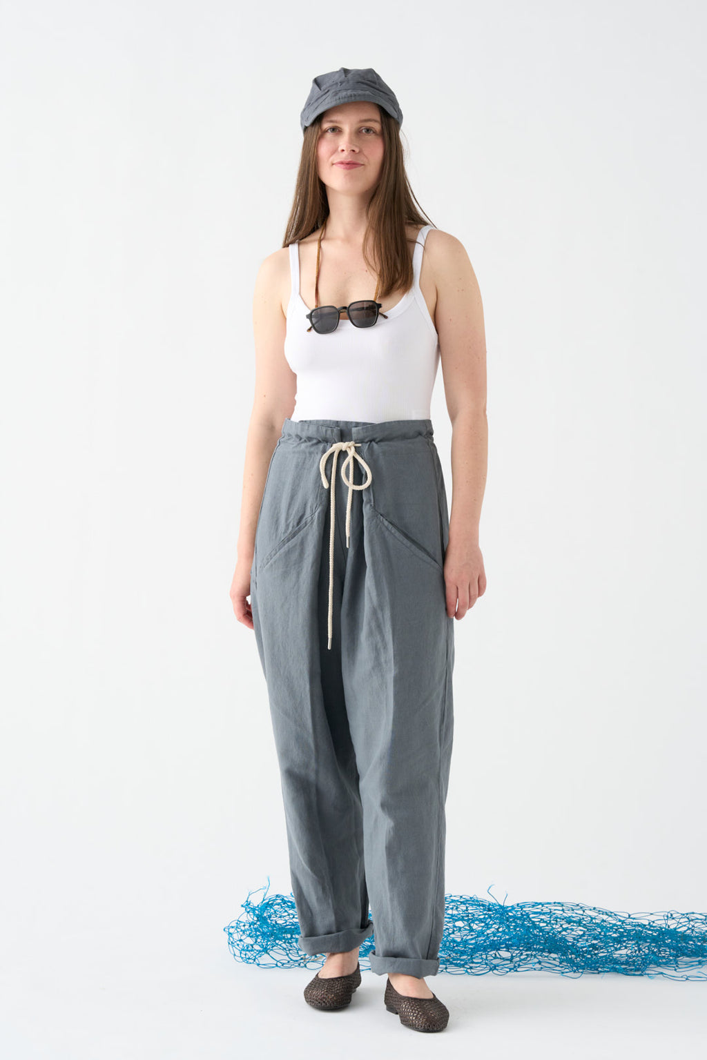 Origami grey trousers