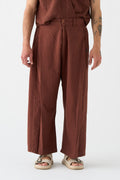 Chocolate wide-leg trousers