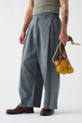 Gray wide-leg pants