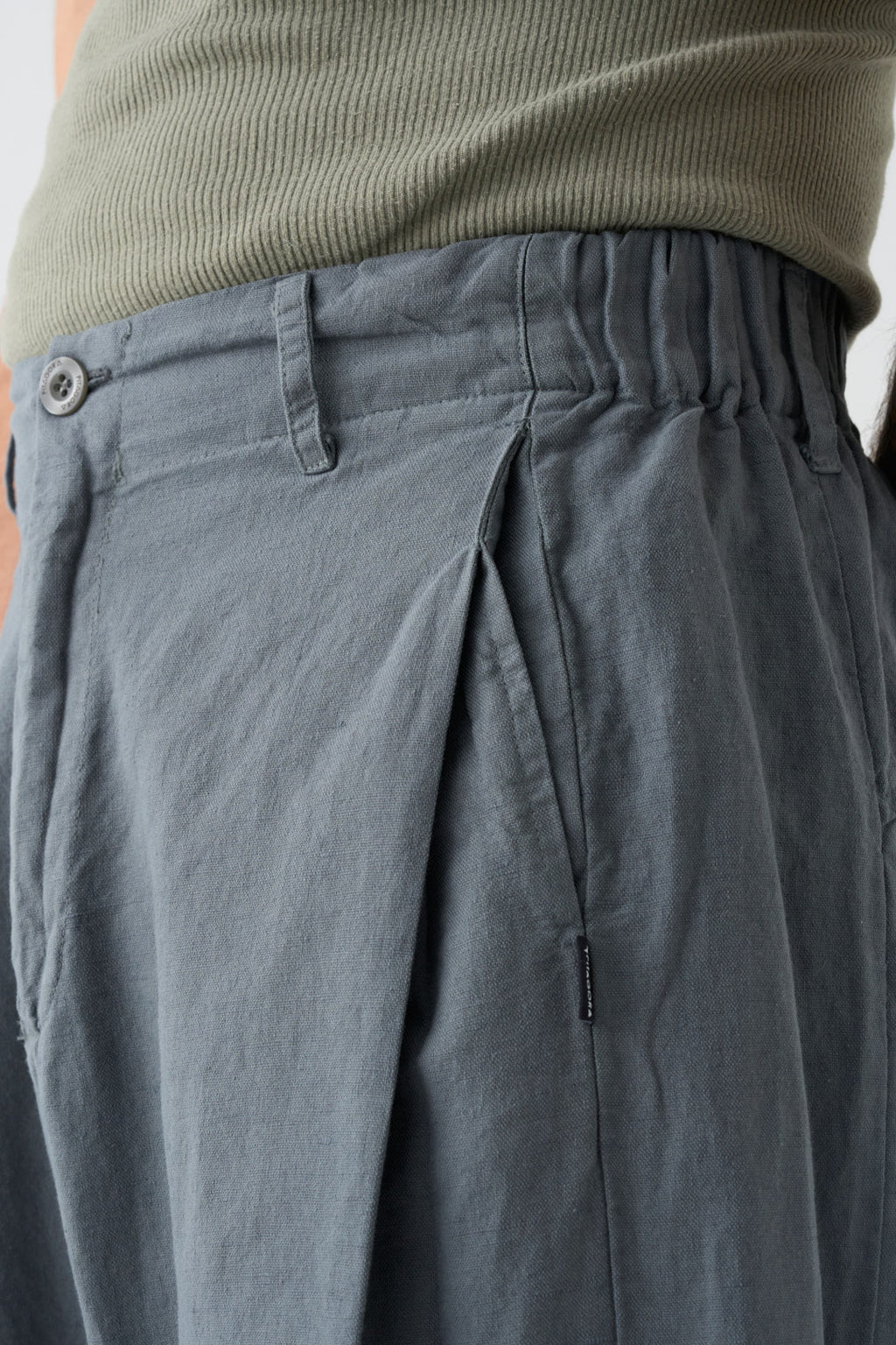 Gray wide-leg pants
