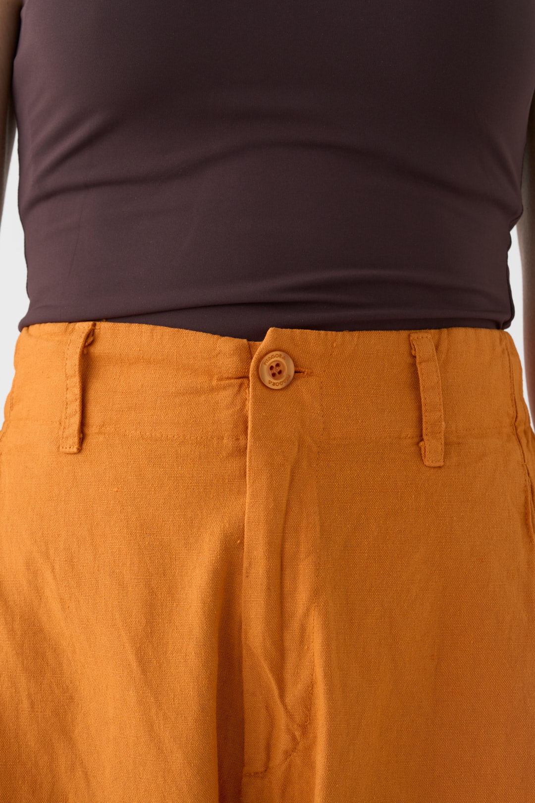 Orange wide-leg pants