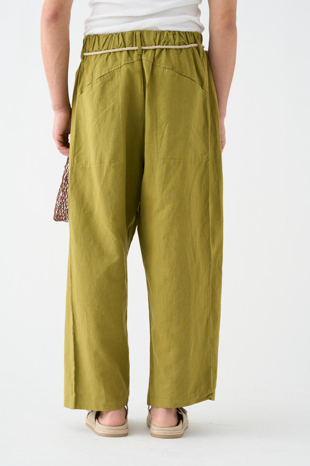 Pistachio wide-leg trousers