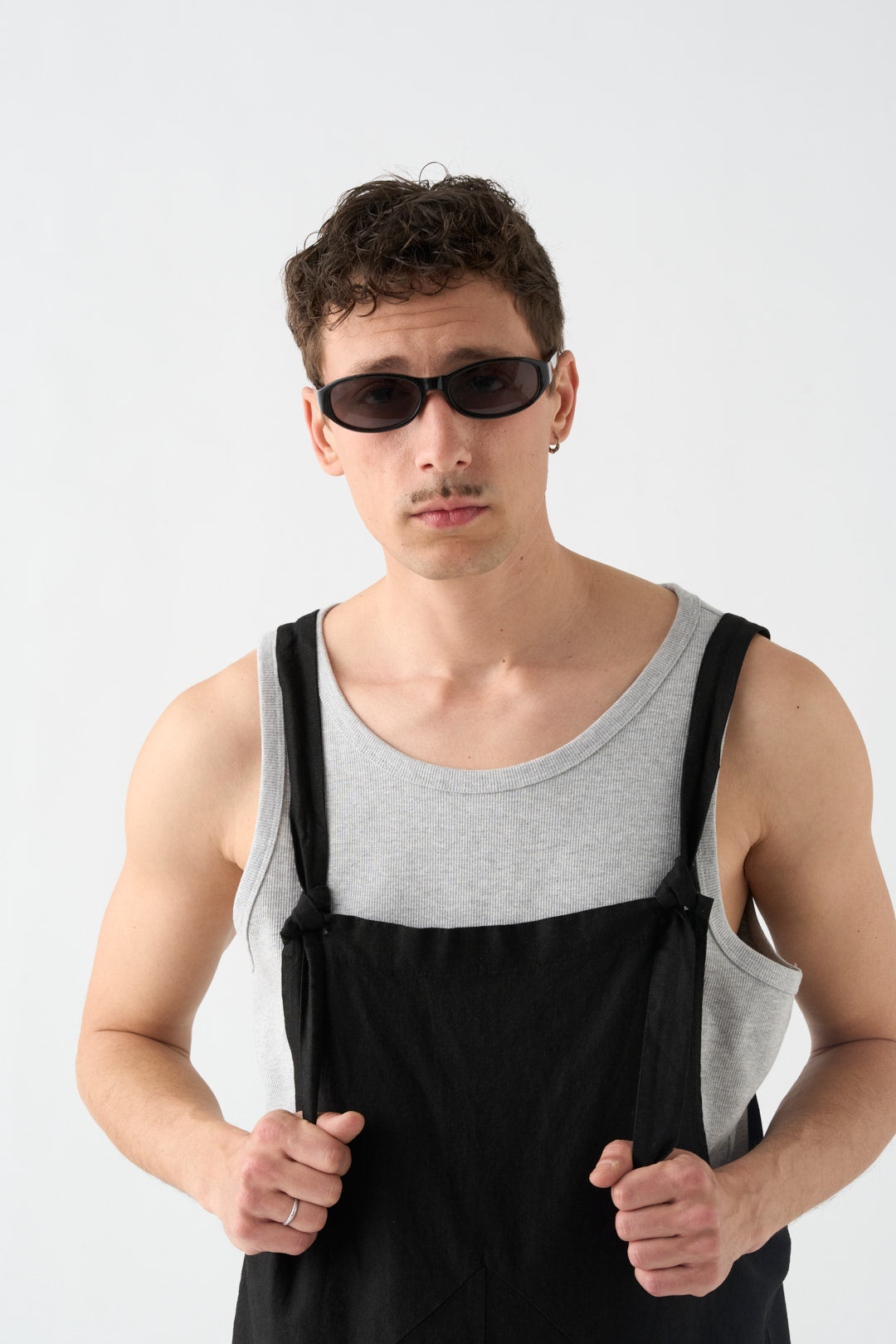 Black overalls
