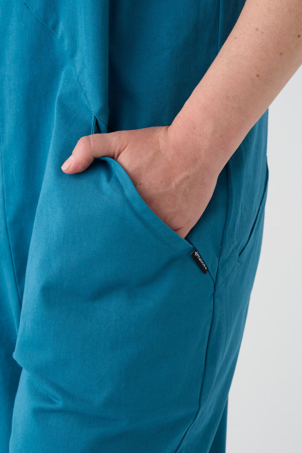 Petrol blue overalls