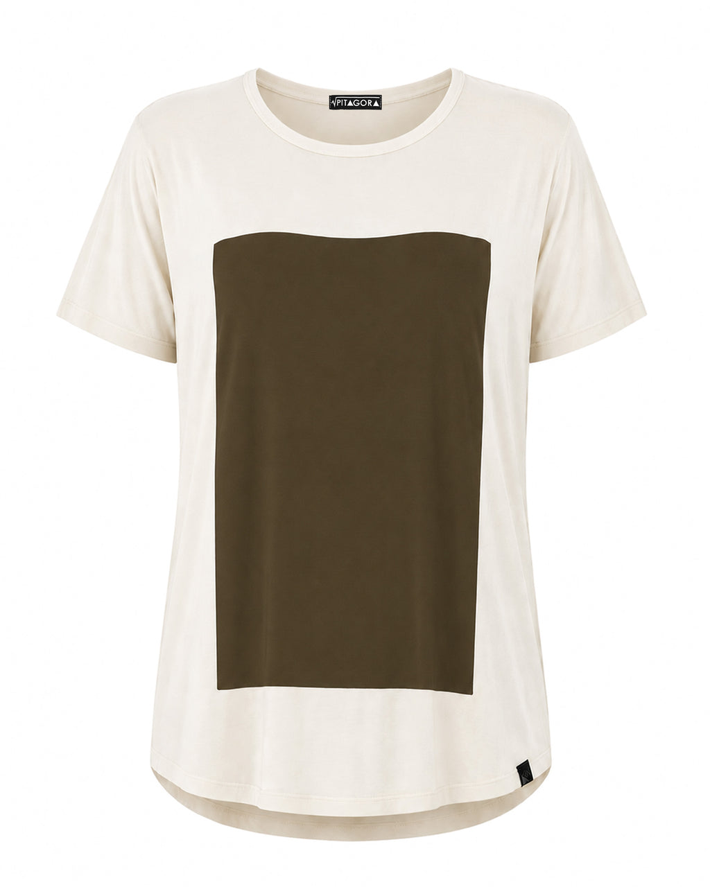 Camiseta Quadrilateral blanca - verde