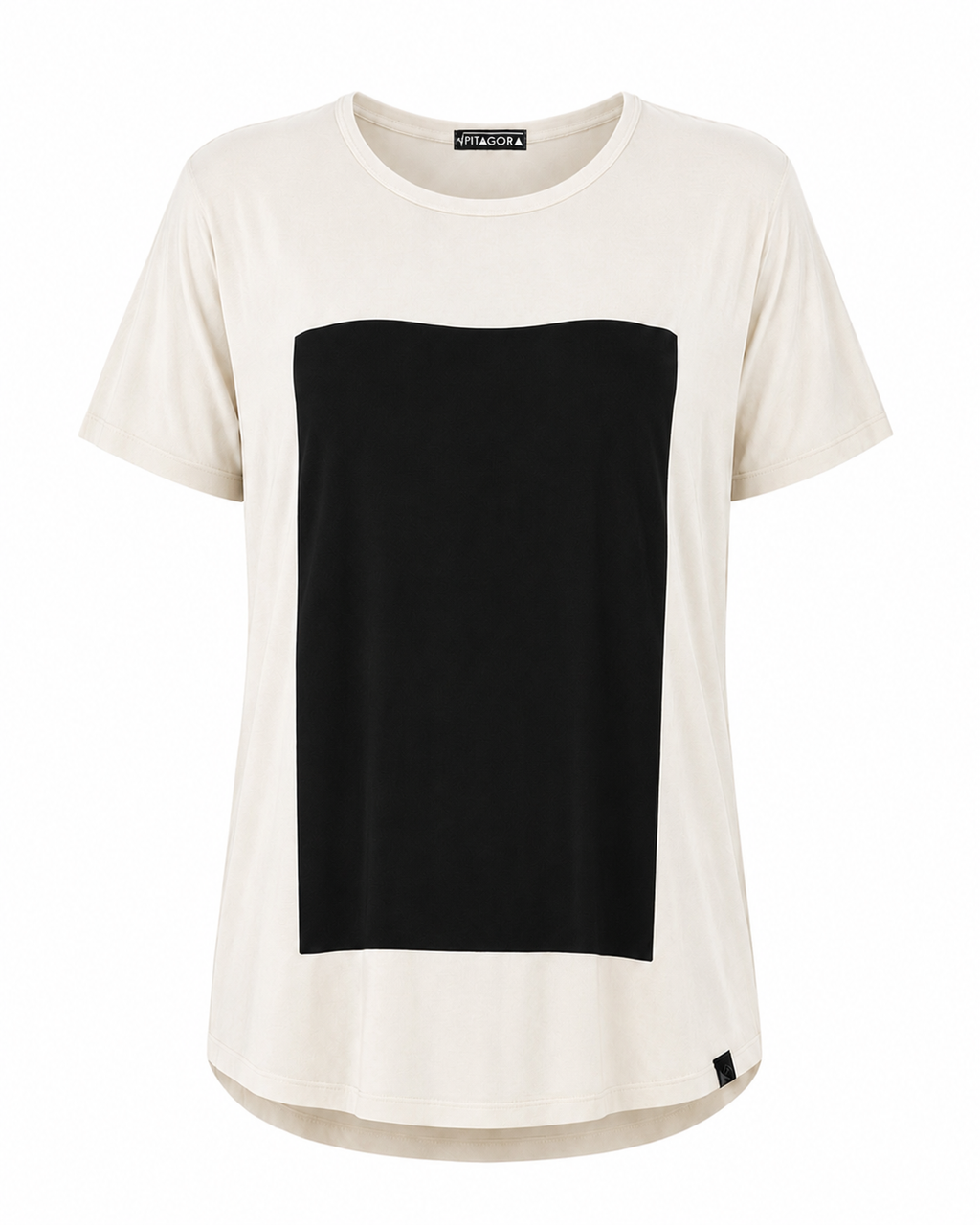 Camiseta Quadrilateral blanca - negra