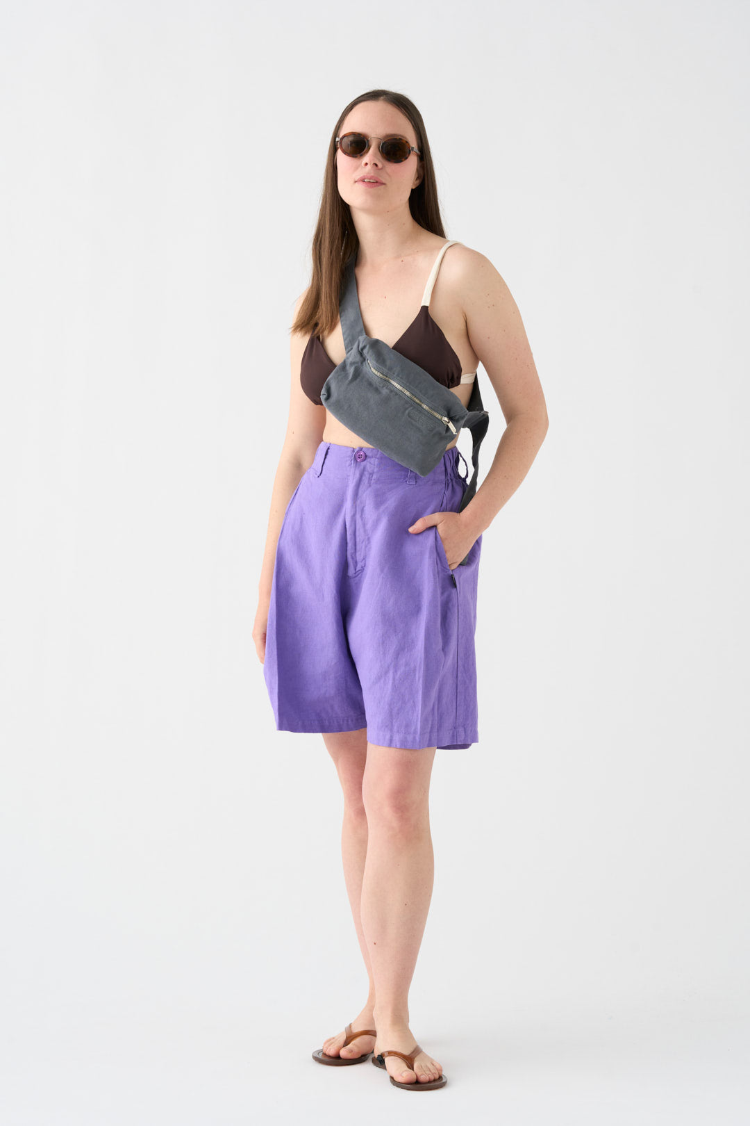 Grey fanny pack