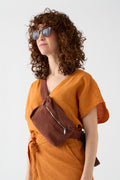 Brown fanny pack