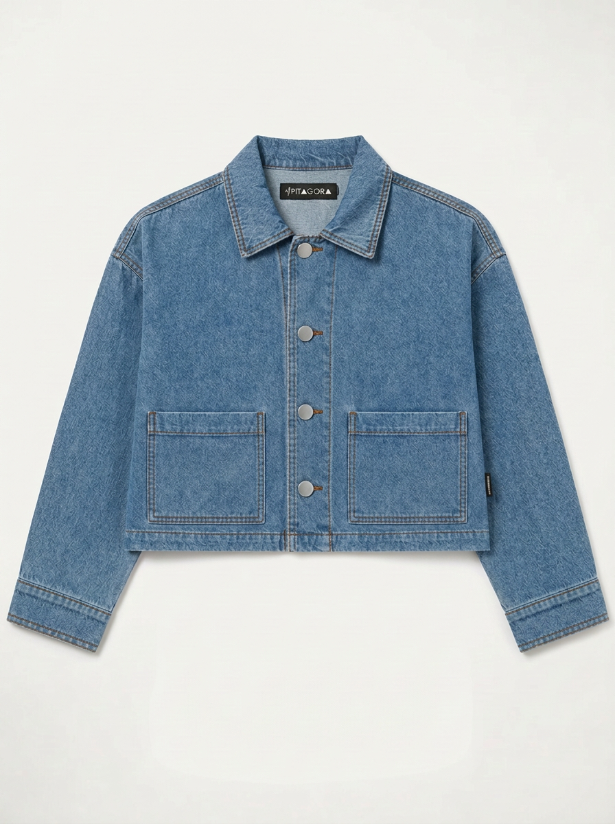 Sobrecamisa Crop Denim (PRE-VENTA)